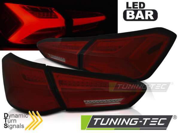 Πίσω φανάρια led Κόκκινο SMOKE SEQ για FORD FOCUS 4 18-21 HATCHBACK