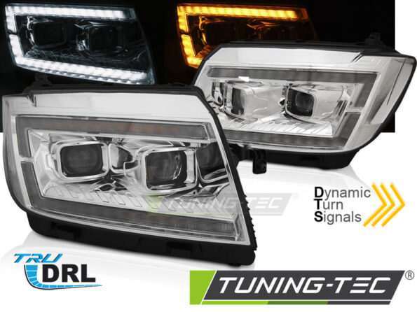 Φανάρια TUBE LIGHT χρωμίου DRL SEQ για VW CRAFTER II 2017-