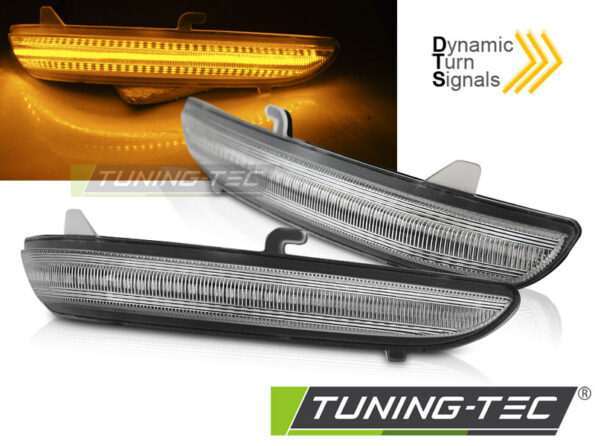 Πλαϊνό φλας IN THE MIRROR Λευκό LED SEQ για PEUGEOT 208 / 2008 / CITROEN C3