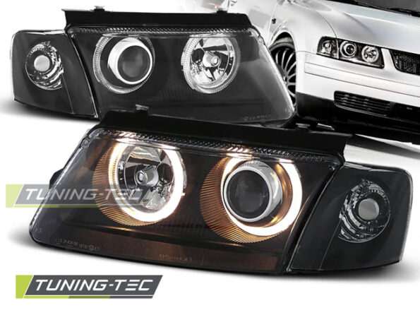 Φανάρια ANGEL EYES Μαύρο για VW PASSAT B5 3B 11.96-08.00