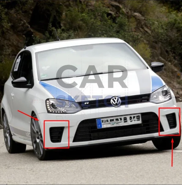 Γρίλιες Εμπρός Προφυλακτήρα VW Polo 6R WRC