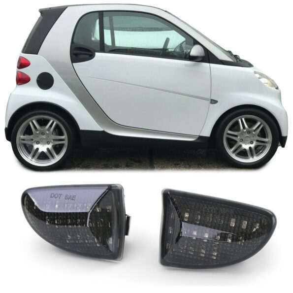 Πλαινά φλας led μαύρα Smart Fortwo Coupe/Cabrio 451