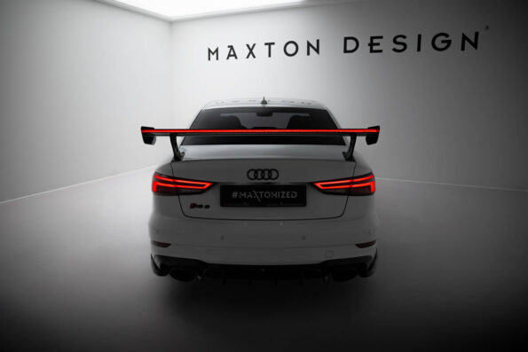 Carbon Spoiler With External Brackets Uprights + LED Audi A3 / A3 S-Line / S3 / RS3 Sedan 8V / 8V Facelift