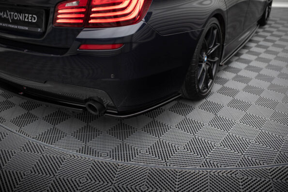 REAR SIDE SPLITTERS for BMW 5 M-Pack Sedan /Touring  F10/F11 (fits two single exhaust ends)